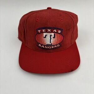 Vintage 90's Texas Rangers RARE Baseball Hat Red Logo 7